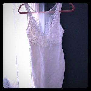 Lulus Size Small White Mesh Bodycon dress
